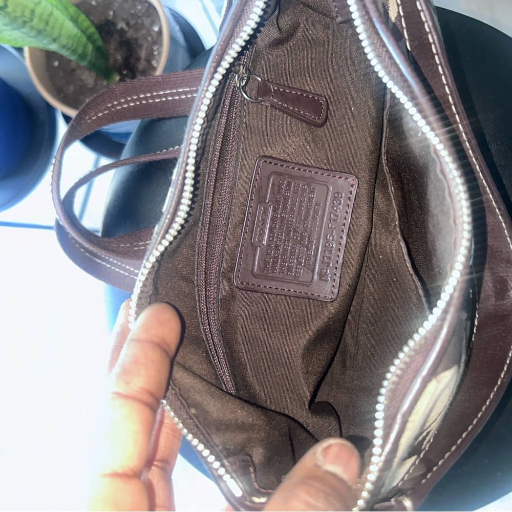 Coach Brown Signature Logo Shoulder Bag - Picture 6 of 6